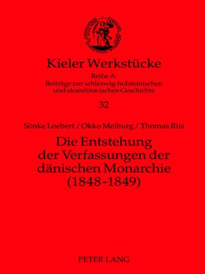 cover image of Die Entstehung der Verfassungen der daenischen Monarchie (1848-1849)